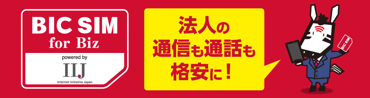 BIC SIM for Biz｜ 法人専用ビックカメラ.com